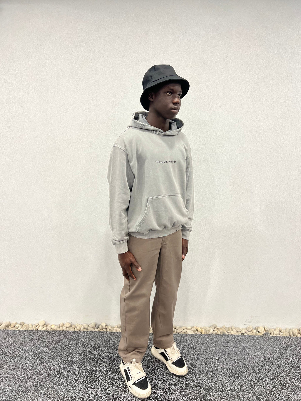 Le snow washed distressed hoodie