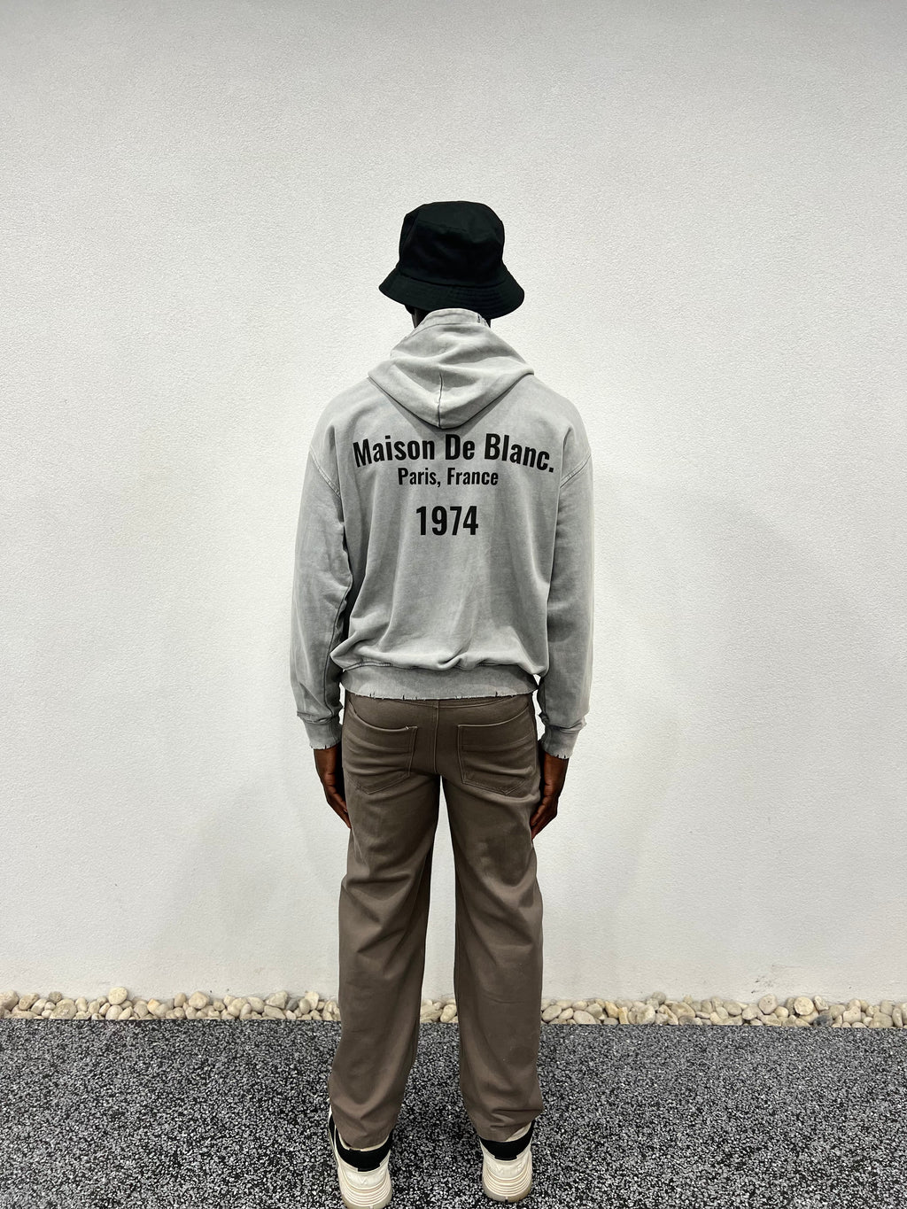 Le snow washed distressed hoodie