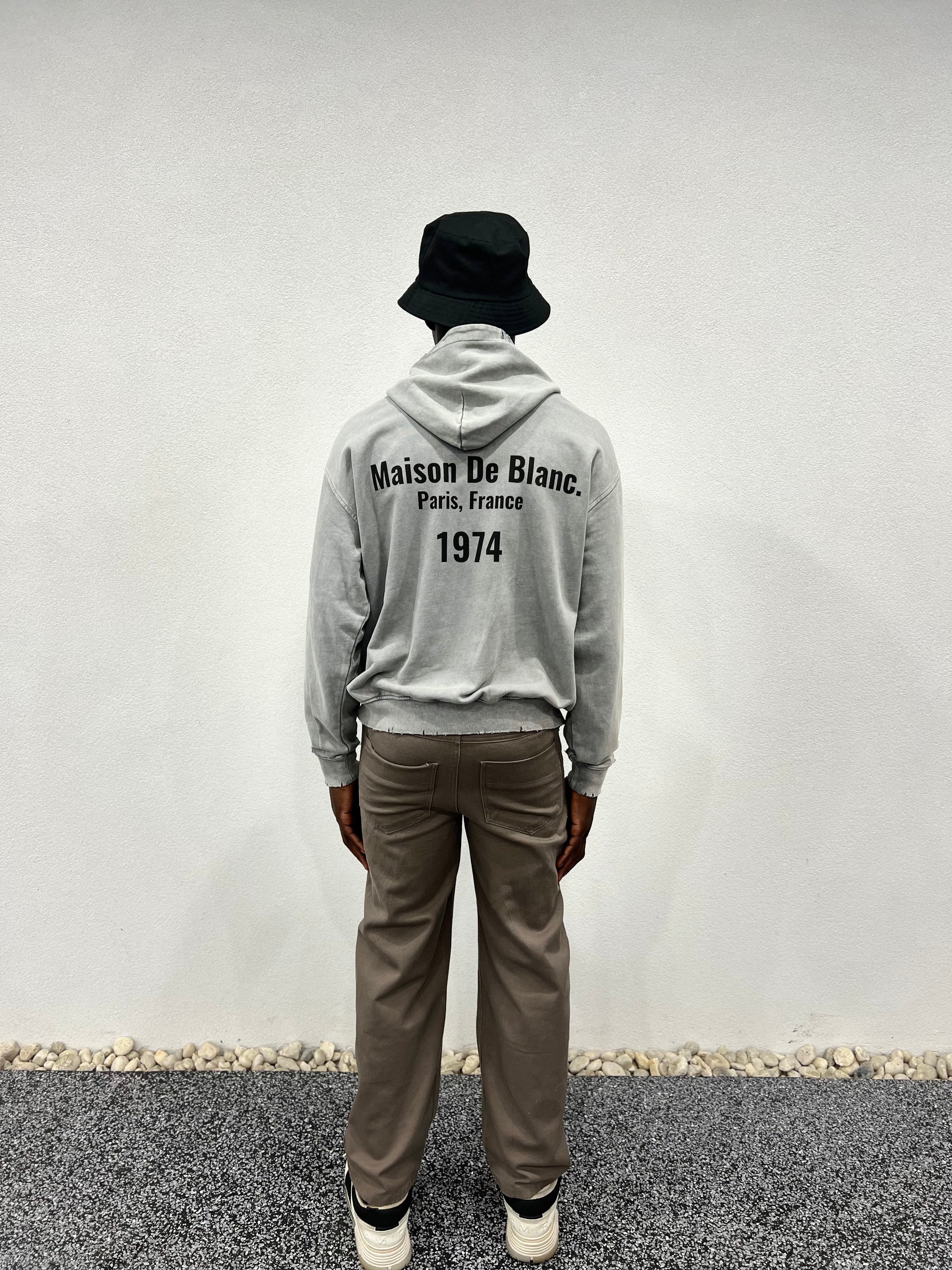 Le snow washed distressed hoodie