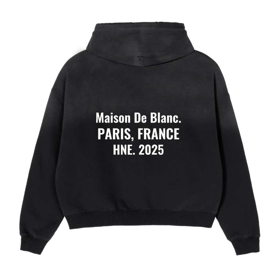 Le frayed fleece hood